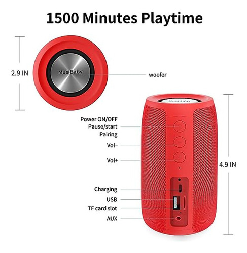 1 S32altavoz Bocina Bluetooth Portátil En Doble