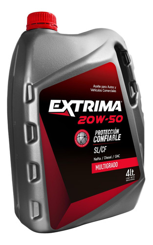 Imagen 1 de 2 de Lubricante Mineral Extrima 20w50 4lts