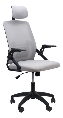 Silla de escritorio Boen YT-588 ergonómica  gris y negra con tapizado de mesh