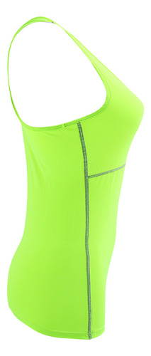 Chaleco Ropa Mujeres Secado Rápido Verde Fluorescente L