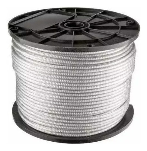 Cable De Acero Inox. 7*19 - 6mm Rollo De 100 Mts.