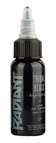 Tinta Profesional Para Tatuar Radiant Tribal Black 1oz