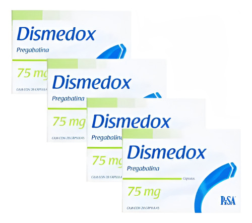 Pack 3 + 1: Dismedox 75mg Capsulas Con 28 Pregabalina