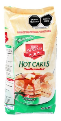 Harina Para Hot Cakes Tres Estrellas 850 Grs