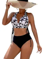 Comprar Hermosas Mallas Bikini Trajes De Baño 2pc Tiro Alto De Dama