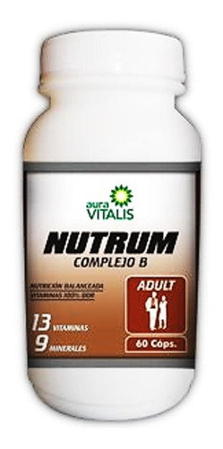 Nutrum Complejo B / 60 Cap / 13 Vitaminas / Para Adulto 