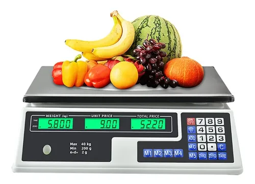 Bascula Digital Comercial Alta Precisión Alimentos 40kg