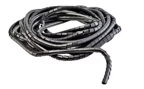 Espiral Negro Agrupa Cables Orgnizador De Cables 1/2 Rollo De 10 Metros  Organizador De Cables