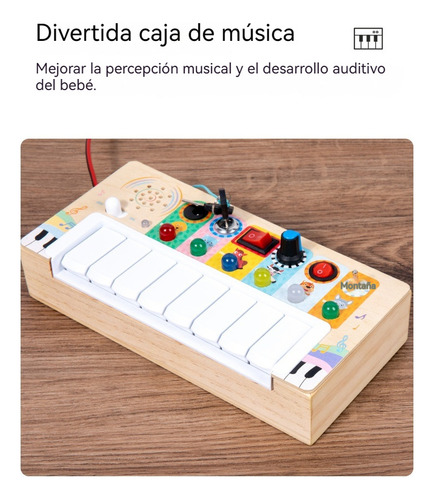 Juguete De Madera Para Niños Piano Electrónico Hands On