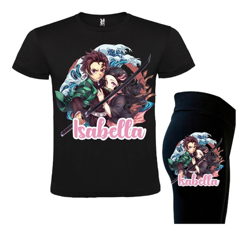 Conjunto Polera + Calza Kimetsu Demon Slayer Personalizado 4