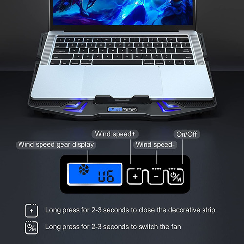 Enfriador De Computadora Portátil Topmate 15.6in, Led,cooler