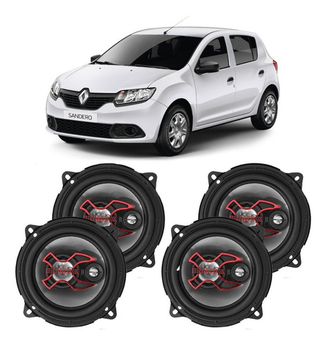 Auto Falante Renault Sandero 2015 A 2021 Bravox 200w Rms