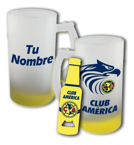 Tarro Cervecero Futbol +destapador America Aguilas