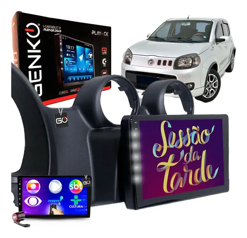 comprar Multimidia Android 14 + Módulo Hdtv Fiat Uno 2011-2014 Kit