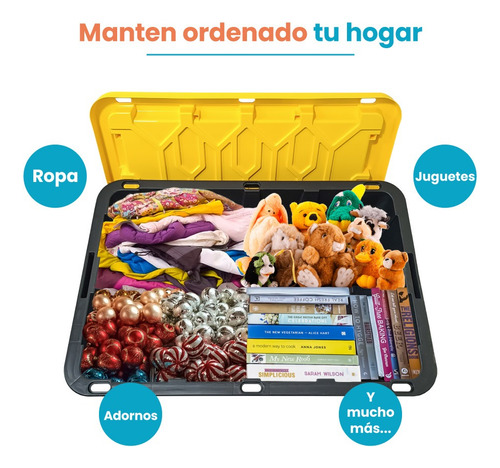 Caja Almacenamiento Organizadora 102lts Resistente Tapa