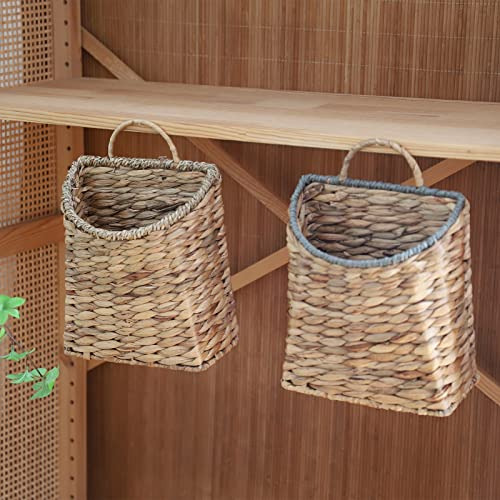 Cesta Colgante Tejida De Jacinto De Agua Para Hogar