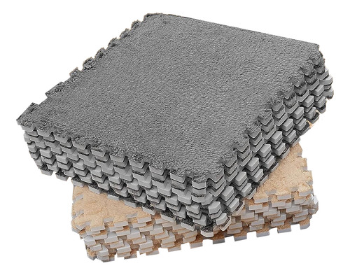 Alfombra De Piso Entrelazada De Espuma De Felpa, 10 Piezas,