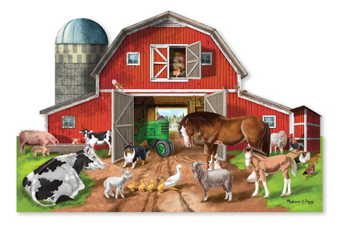 Busy Barn Shaped Jumbo Jigsaw Floor Puzzle (32 Piezas, ...