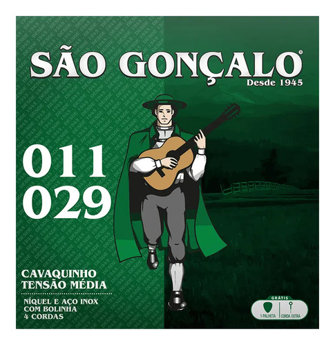 Cordas Cavaco C/bolinha .011-0.029 Sao Goncalo 131