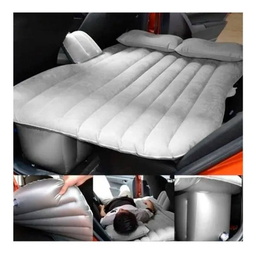 Colchon Inflable Con Compresor 12v Y 2 Almohadas Para Auto