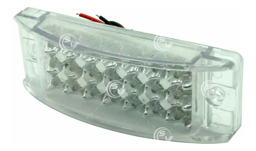 Plafon Rectangular Lateral 21 Leds Transparente Luz Ambar