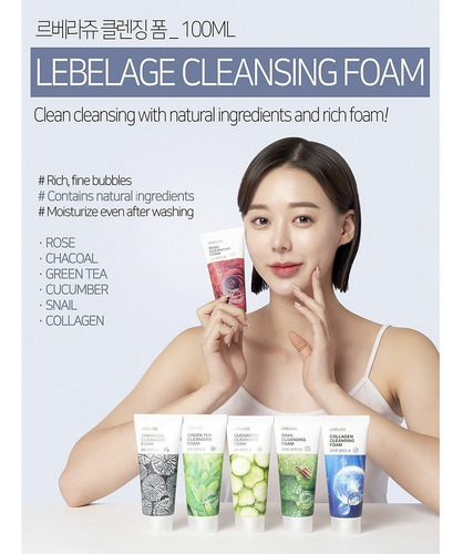 Espuma Limpieza Facial Coreana Colágeno_ Anti-imperfecciones
