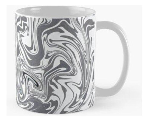 Taza Hermoso Diseño De Mármol Líquido De Color Gris Calidad 