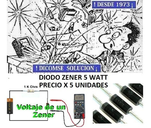 Diodo Zener 5 Watt 5w Todos Los Valores  X 5 Unid