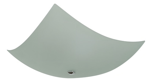 Luminária Plafon Teto Quadrado 2 Luzes Vidro Fosco 34x34cm 110v/220v