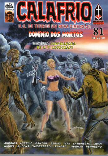 Calafrio N° 81 - Domínio Dos Mortos - 52 Páginas Em Português - Editora Ink&blood - Formato 20 X 28 - Capa Mole - 2023 - Bonellihq Cx304 Jan24