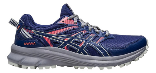 Tenis Asics Mujer Dama Running Deportivo Azul Trail Scout