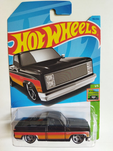 Hot Wheels 83 Chevy Silverado 1/5 Camioneta Negra Mu1