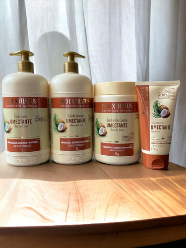 Kit 1 Shampoo 1 Cond 1 Banho De Creme 1 Litro 1 Final. 150