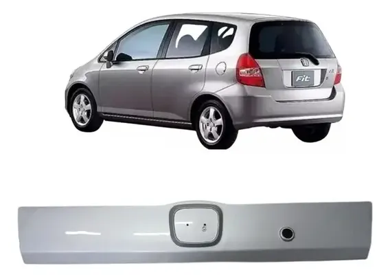 Acabamento Moldura Tampa Traseira Honda Fit 04 05 06 07 2008 Peça Para Pintura