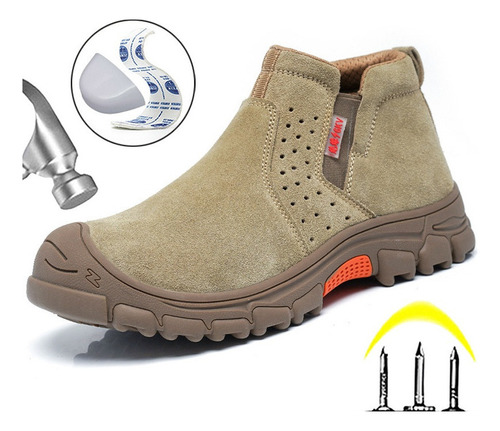 Botas De Seguridad Antiaplastamiento Para Hombre.