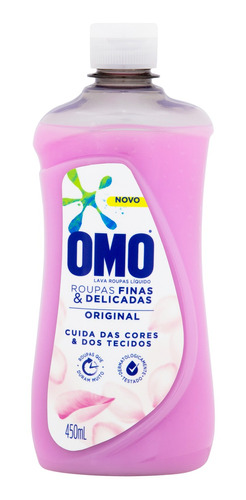 Lava Roupas Líquido Finas E Delicadas Original 450ml Omo