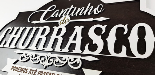 Placa Mdf De Parede Cantinho Do Churrasco Área Gourmet