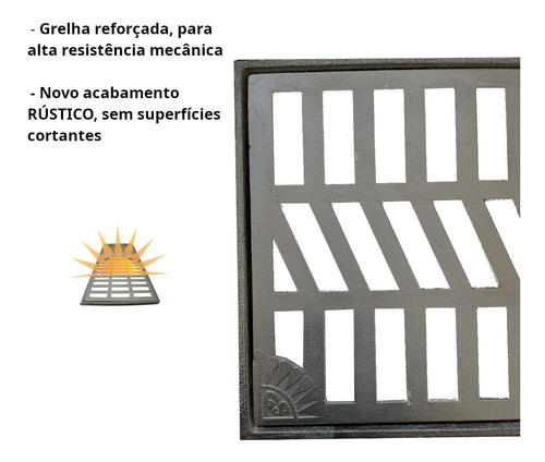 Ralo Linear 20x100 Alumínio Reforçado Grelha C/aro 19 Metros