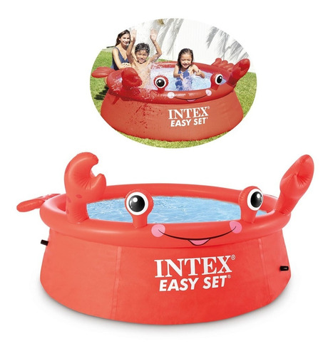 Piscina Inflable Con Diseño Cangrejo Intex