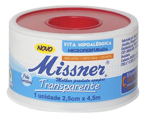 Fita Transparente Microperfurada 2,5cm X 4,5m - 12 Rolos