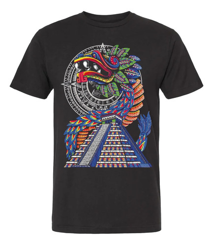 Playera Aztlán Pirámide Quetzalcóatl Arte Mexicano