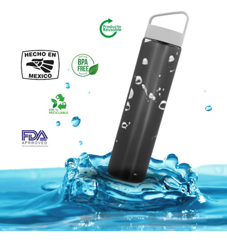 Cilindro Botella Agua Promocional 1lt Bpa Free *100 Pzas*