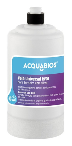 Refil Filtro Purificador Eletrolux Vela Universal Rv01