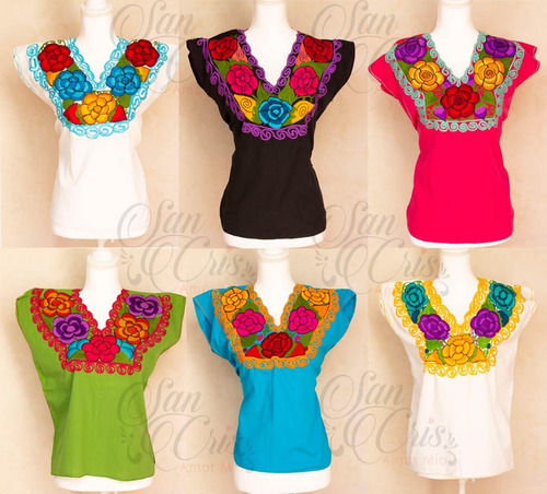 Lote 10 Blusas Artesanal Típica Mexicana Bordada Chiapas X. | Meses sin intereses Lote 10 Blusas Artesanal Típica Mexicana Bordada Chiapas X. | Meses sin intereses