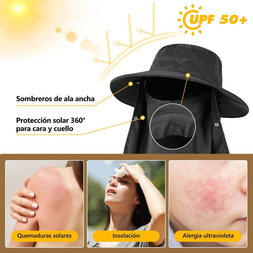 Sombrero Para Sol, Sombrero Cubo Con Protección Para Cuello