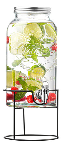 Royalty Art Mason Jar Dispensador De Bebidas De Vidrio Para 