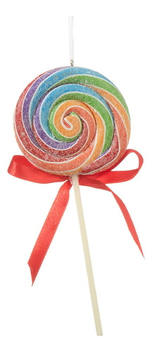 Raz 7 Rainbow Swirl Claydough Lollipop Adorno Navideño...