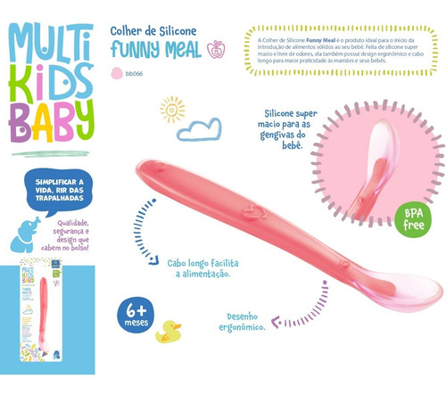 Imagem 4 de 6 de Kit Introdução Alimentar Bebê Blw Prato Divisória + Colher
