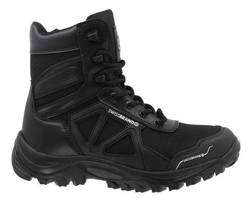 Bota Táctica Swissbrand Uzwil 990 Negro Caña Alta Hombre 