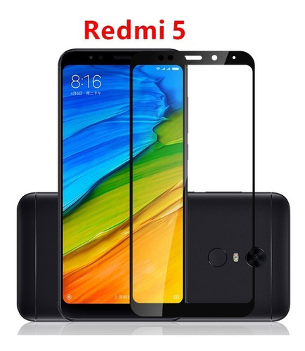 Mica De Vidrio Full 3d Templado Xiaomi Redmi 5 Protector